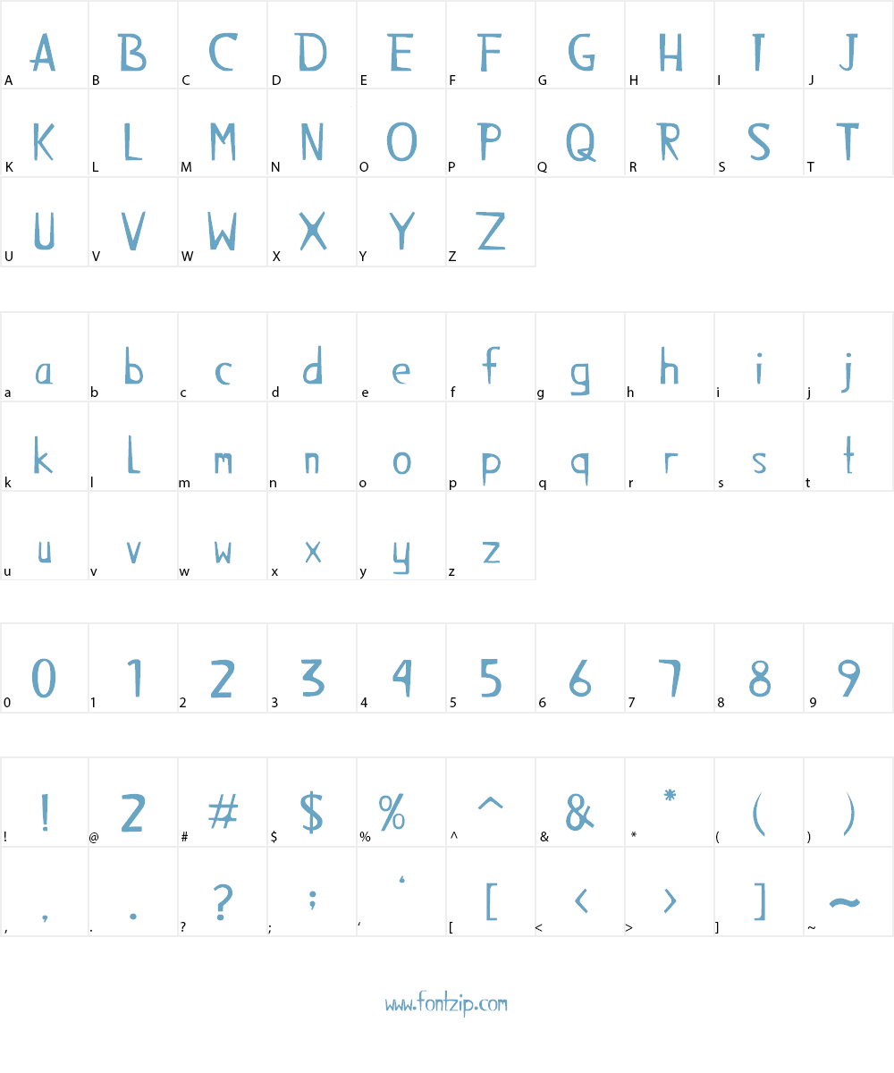 Alienz Monkey Font Character